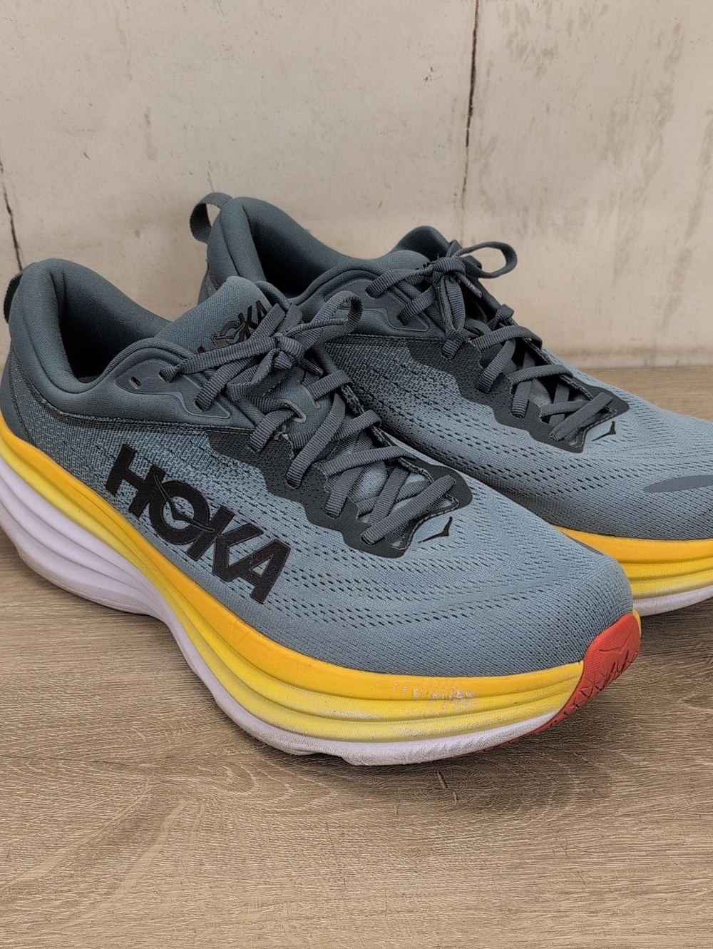 Hoka bondi 8 Men's Size 14D Running Shoes Sneakers Goblin Blue